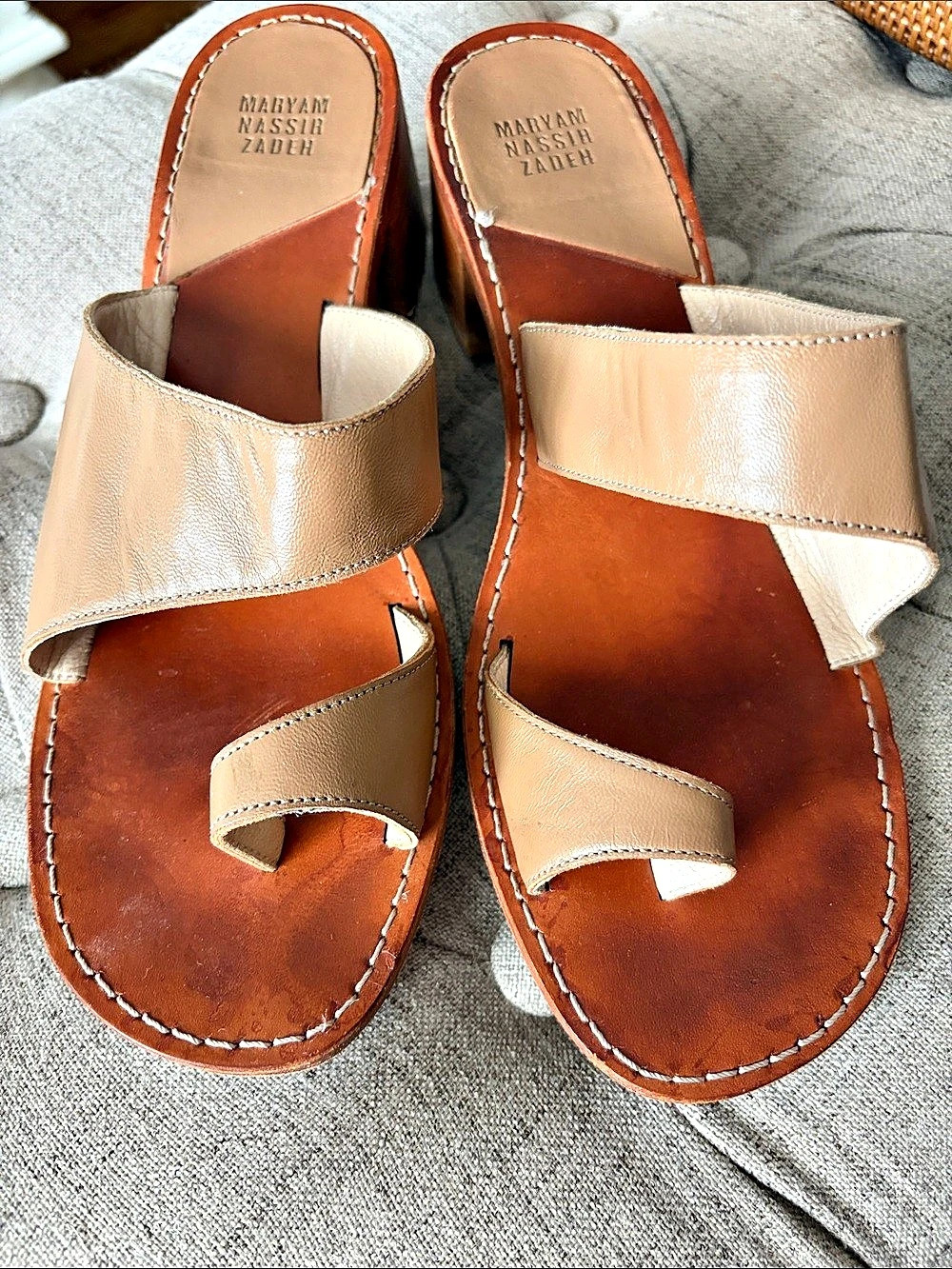 Maryam Nassir Zadeh Strappy Brown & Tan Heels EUR 38.5